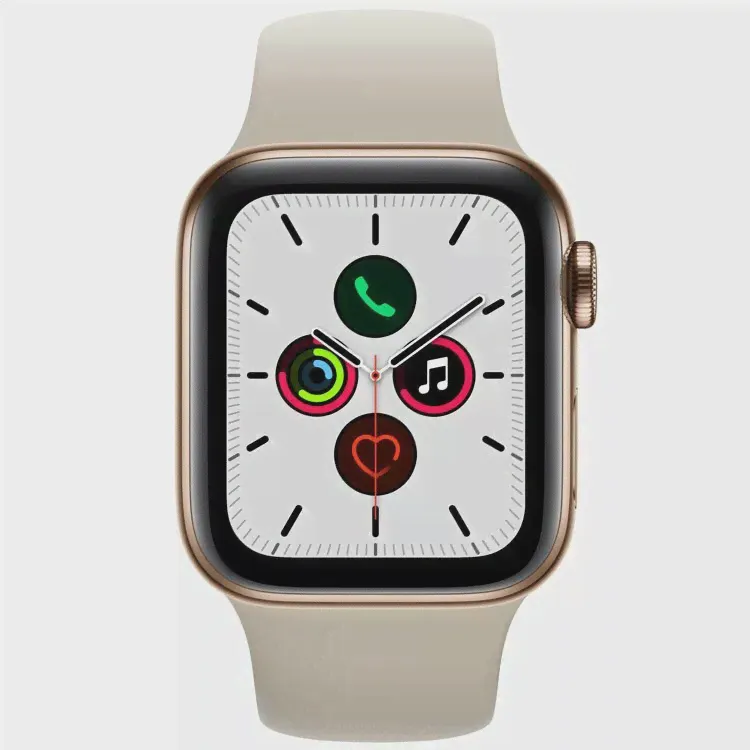 Apple Watch SE 40mm (GPS) Gold Aluminum Case with Starlight Sport Band (MKQ03)-0