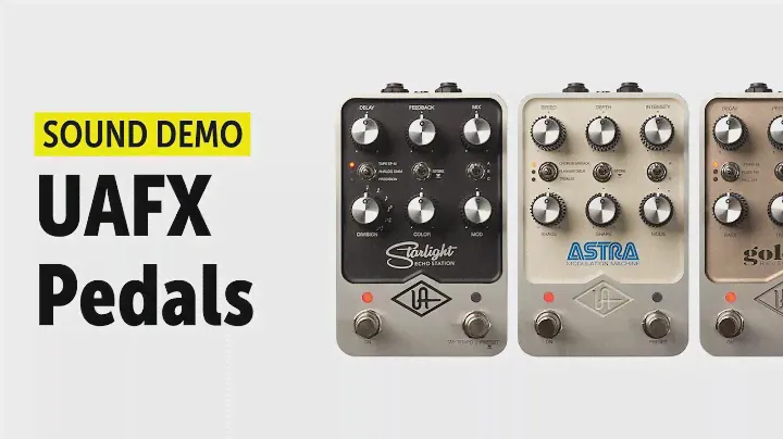 UAFX Golden Reverberator, Starlight Echo Station, and Astra Modulation Machine with Synths