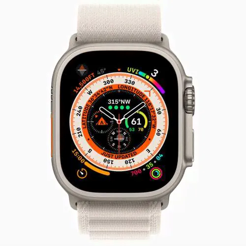 Apple Watch Ultra 49 мм - титановый, Alpine Loop, цвет Starlight-1
