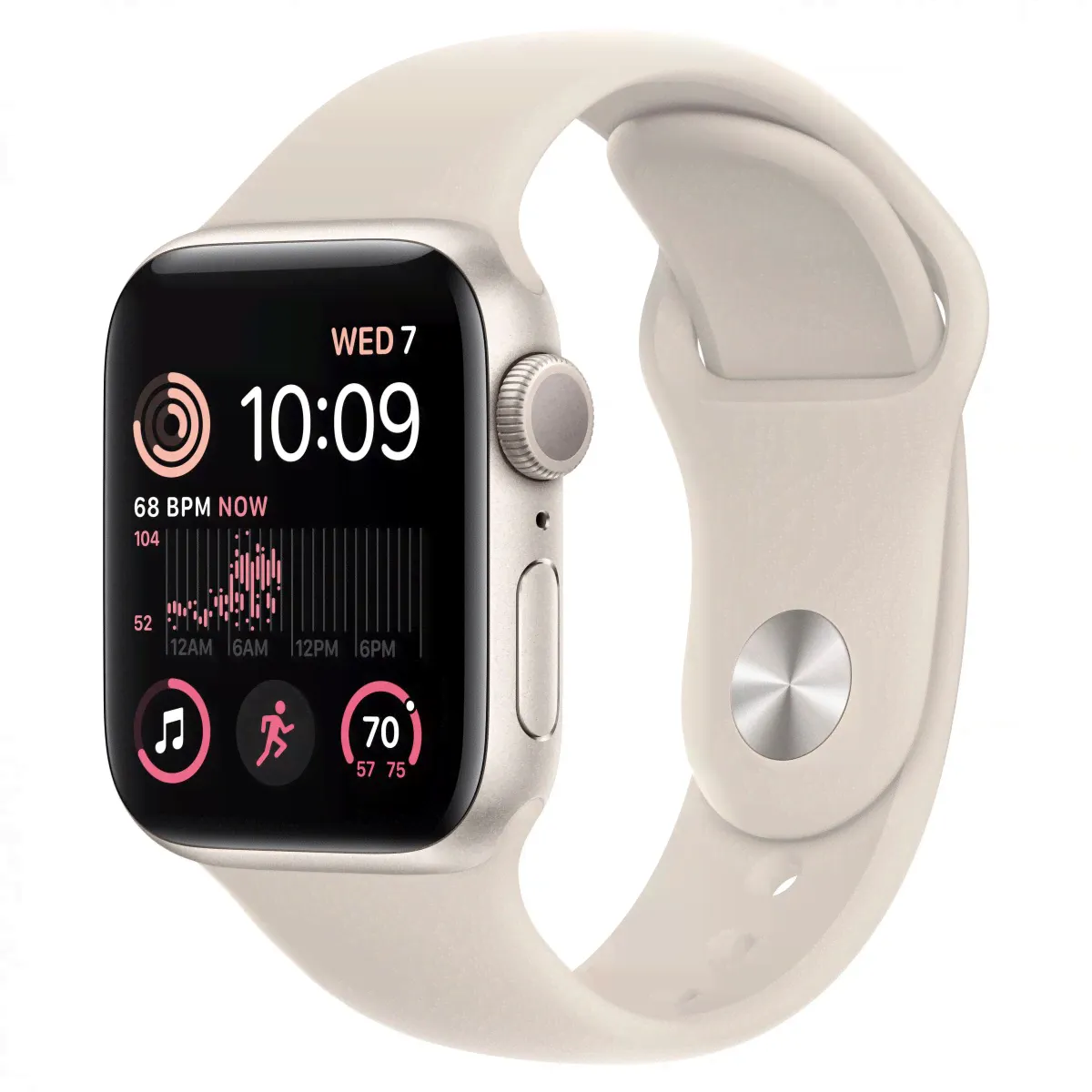 Apple Watch SE 2 40mm GPS Starlight Aluminum Case with Starlight Sport Band-1