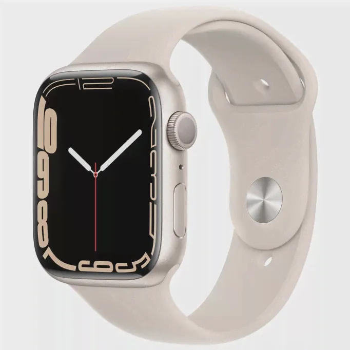 Умные часы Apple Watch 7 45mm Starlight Aluminum Case Starlight Sport Band
