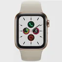 Apple Watch SE 40mm (GPS) Gold Aluminum Case with Starlight Sport Band (MKQ03)